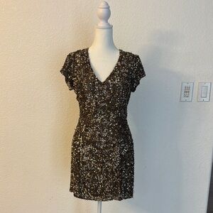 Parker Sequin Bronze Dress